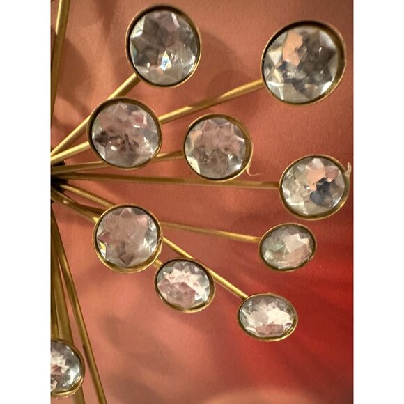 VTG-Style MCM Starburst Crystal‎ Wall Hooks – Set of 2 - Picture 4 of 6